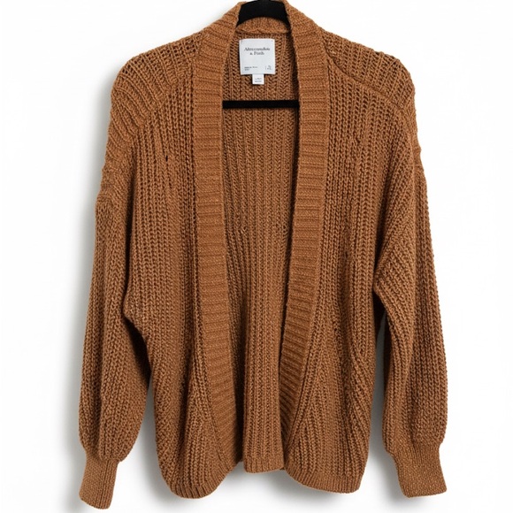 Abercrombie & Fitch Sweaters - Abercrombie Orange Fall Cardigan-XL